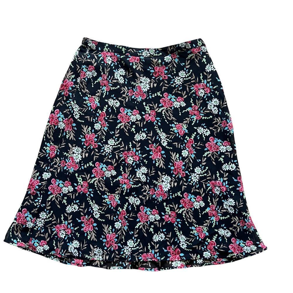 Jaclyn Smith Women’s Y2K Floral Midi Skirt Size Small 90s Ditsy Floral